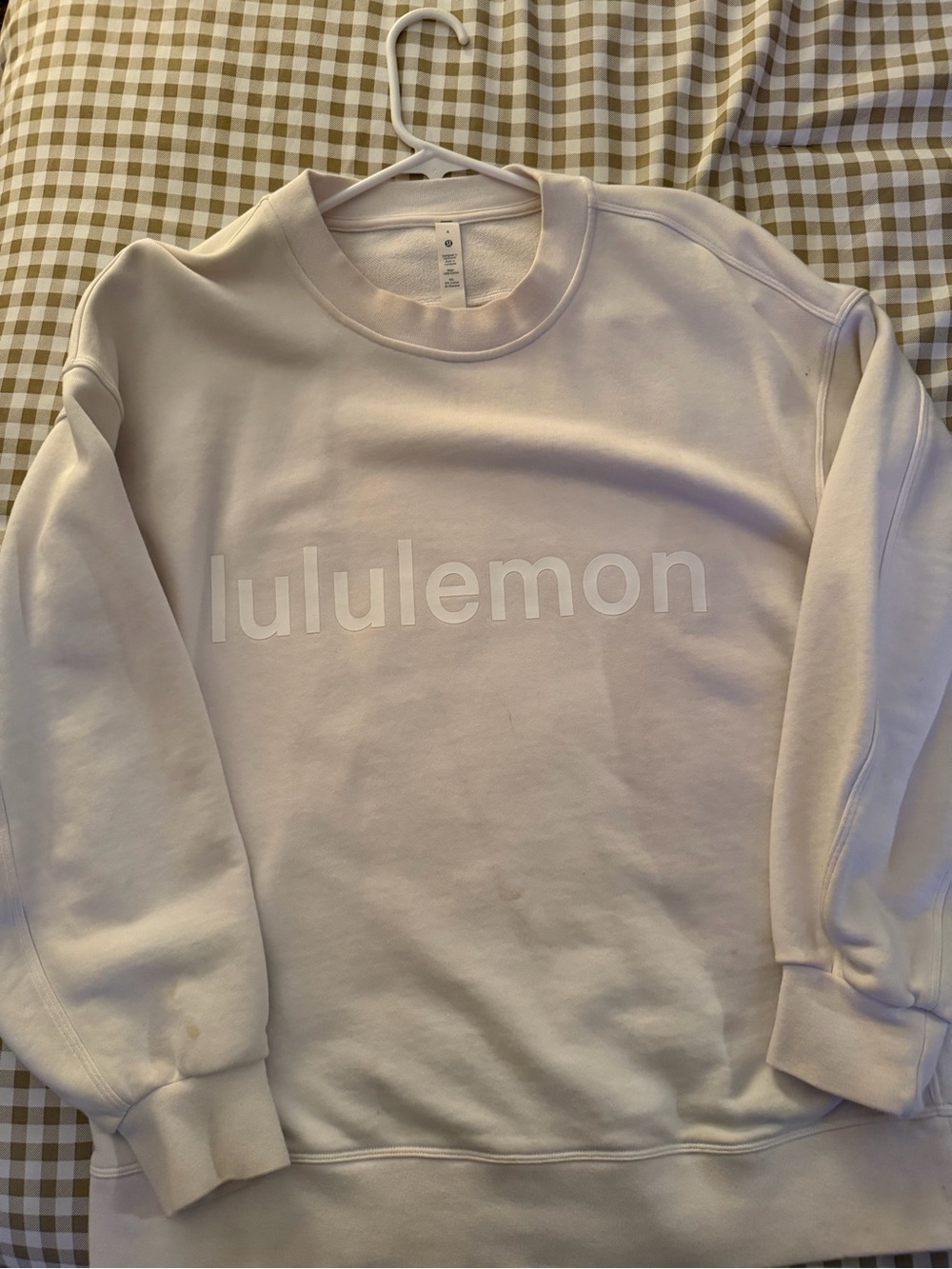 lululemon athletica women’s Crewneck Sweatshirt in Pale Pink